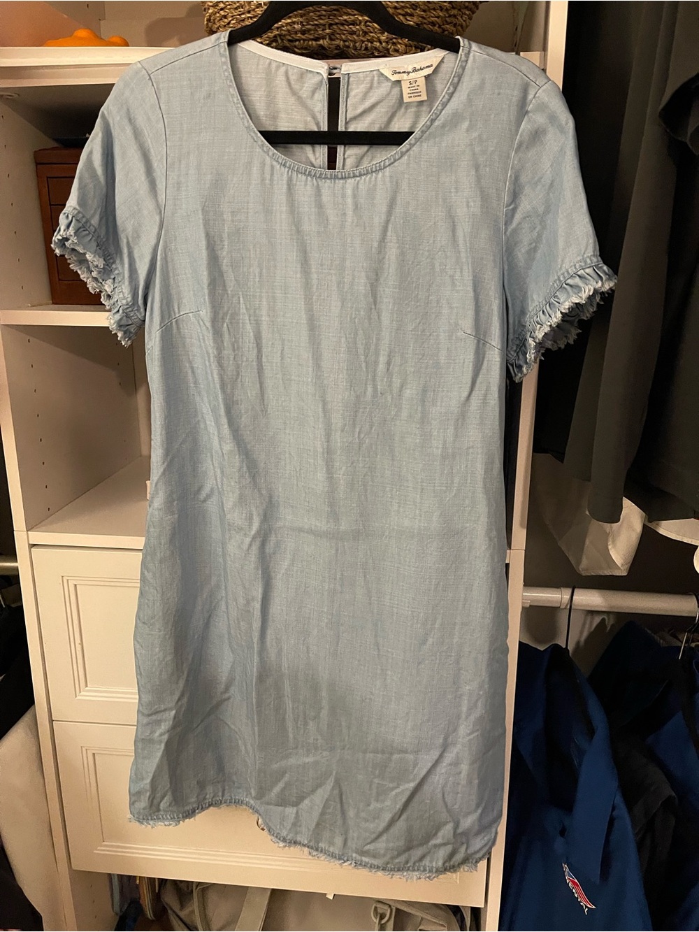 Tommy Bahama Light Blue Short Sleeve Shift Dress